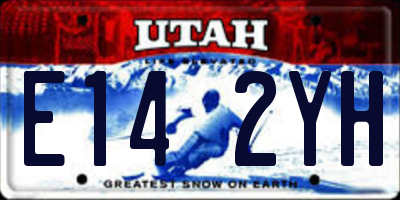 UT license plate E142YH