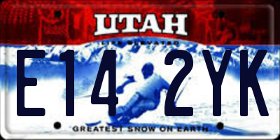 UT license plate E142YK