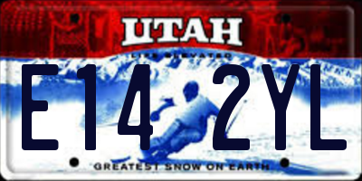 UT license plate E142YL