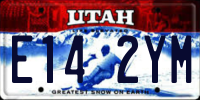 UT license plate E142YM