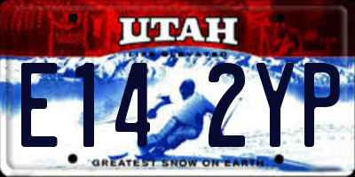 UT license plate E142YP