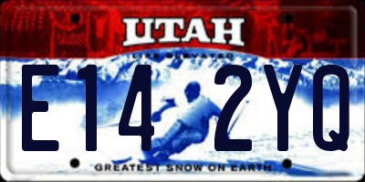 UT license plate E142YQ