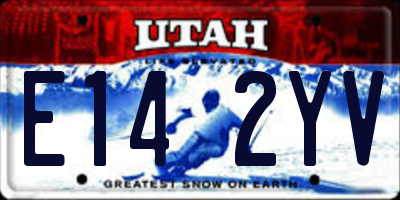 UT license plate E142YV