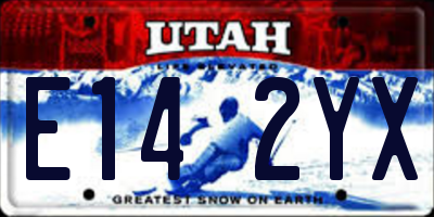 UT license plate E142YX