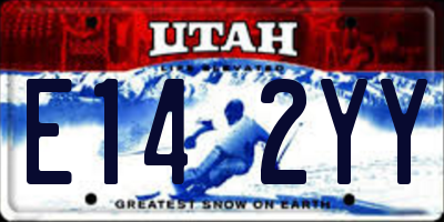 UT license plate E142YY