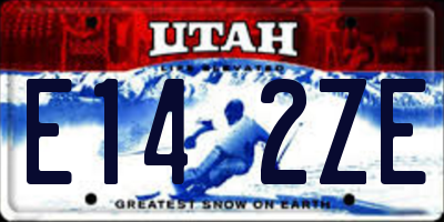 UT license plate E142ZE