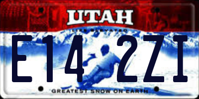 UT license plate E142ZI