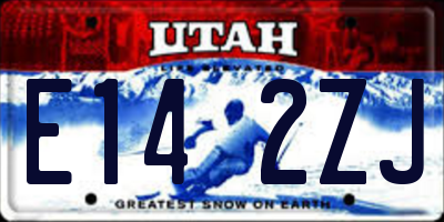 UT license plate E142ZJ