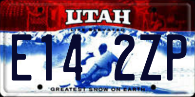 UT license plate E142ZP