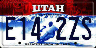 UT license plate E142ZS