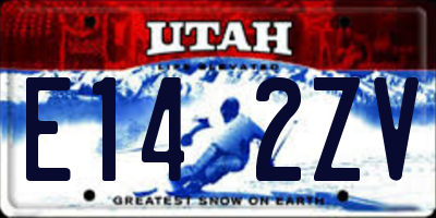 UT license plate E142ZV