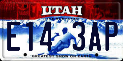 UT license plate E143AP