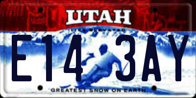 UT license plate E143AY