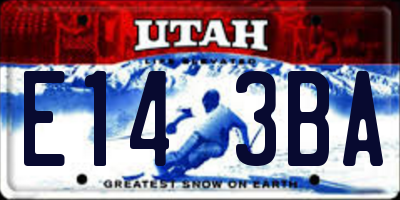 UT license plate E143BA