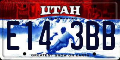 UT license plate E143BB