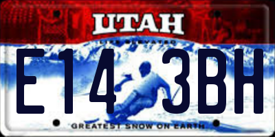 UT license plate E143BH