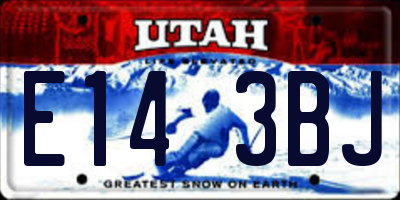 UT license plate E143BJ