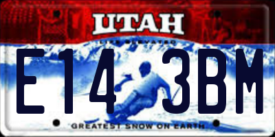 UT license plate E143BM