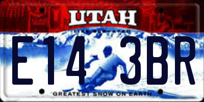 UT license plate E143BR