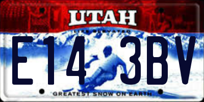 UT license plate E143BV