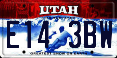 UT license plate E143BW