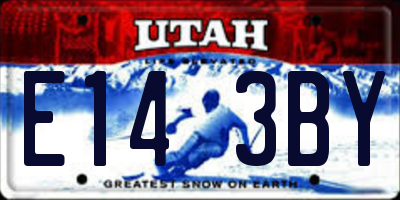 UT license plate E143BY