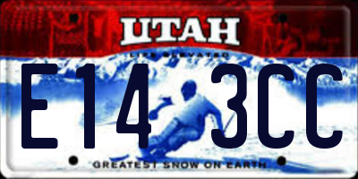 UT license plate E143CC