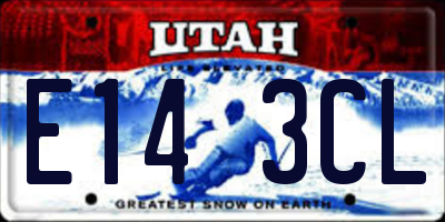 UT license plate E143CL