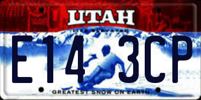 UT license plate E143CP