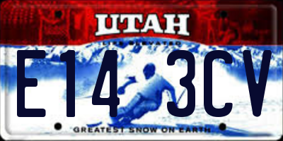 UT license plate E143CV