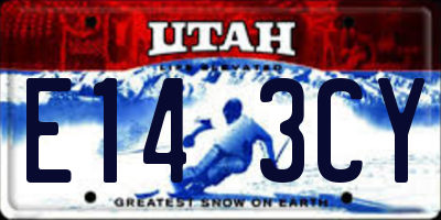 UT license plate E143CY