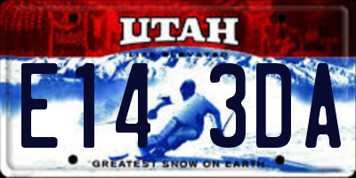 UT license plate E143DA
