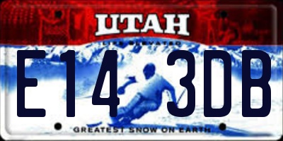 UT license plate E143DB
