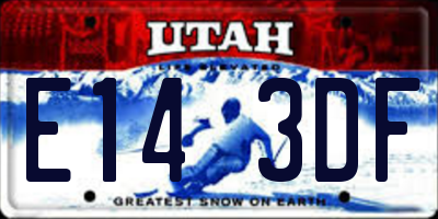 UT license plate E143DF
