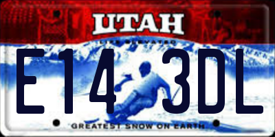 UT license plate E143DL