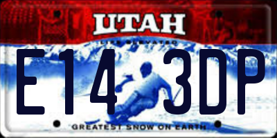 UT license plate E143DP