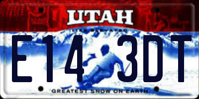 UT license plate E143DT