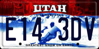 UT license plate E143DV
