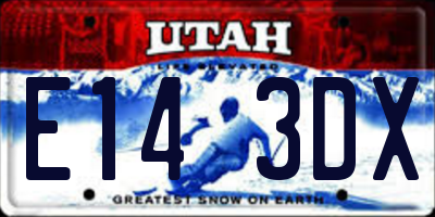 UT license plate E143DX