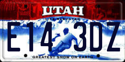 UT license plate E143DZ