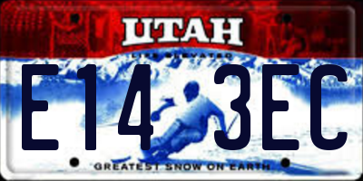UT license plate E143EC