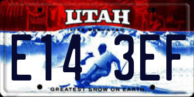 UT license plate E143EF