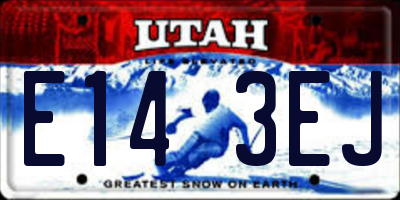 UT license plate E143EJ
