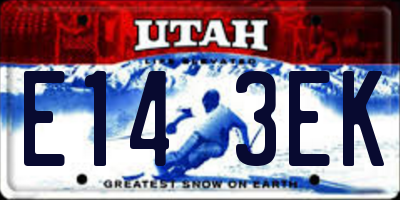 UT license plate E143EK