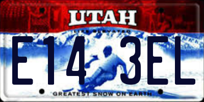 UT license plate E143EL