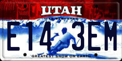 UT license plate E143EM