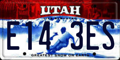 UT license plate E143ES