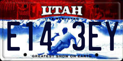 UT license plate E143EY