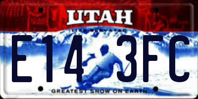 UT license plate E143FC
