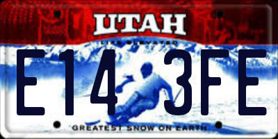 UT license plate E143FE